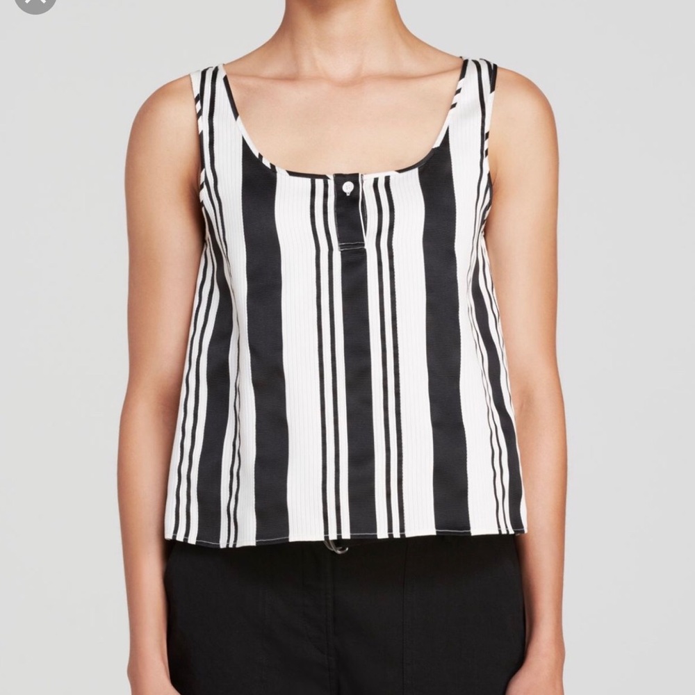 Theory Zelia Striped Sleeveless Top
